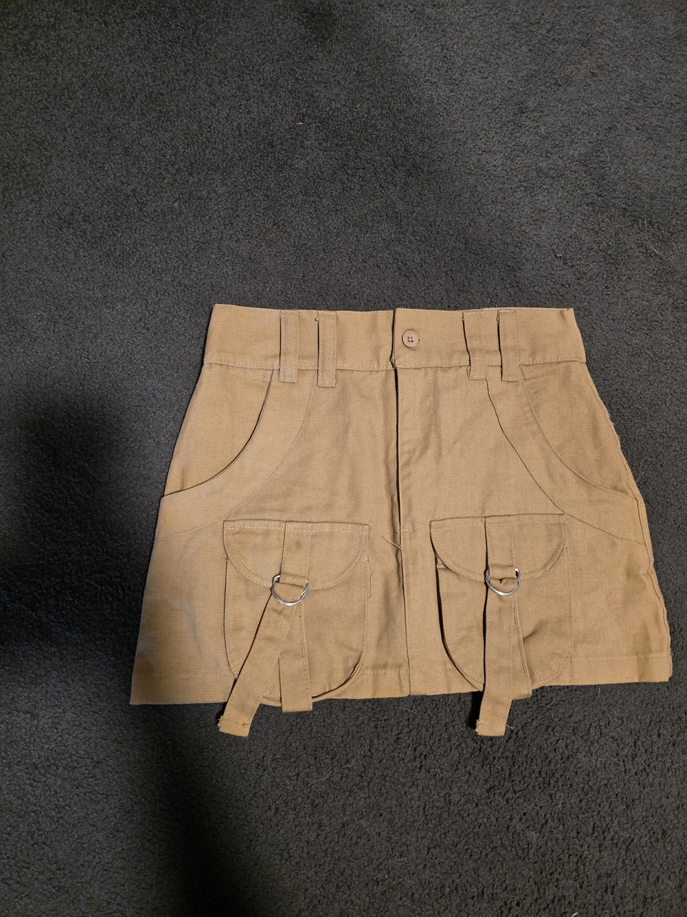 PrettyLittleThing Camel Utility Pocket Skirt